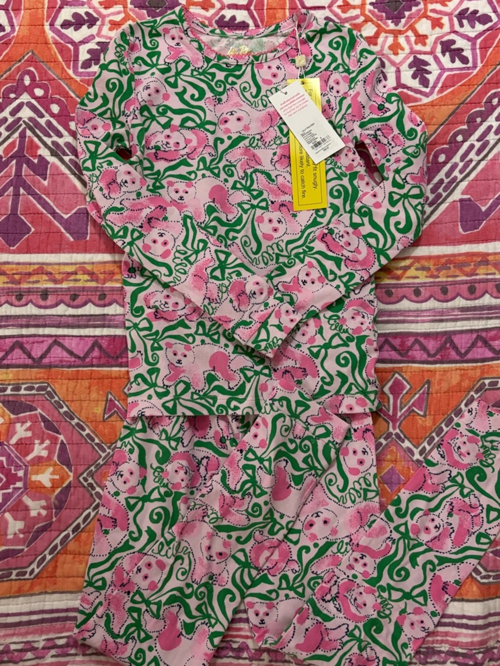 Lilly Pulitzer panda pj set 8